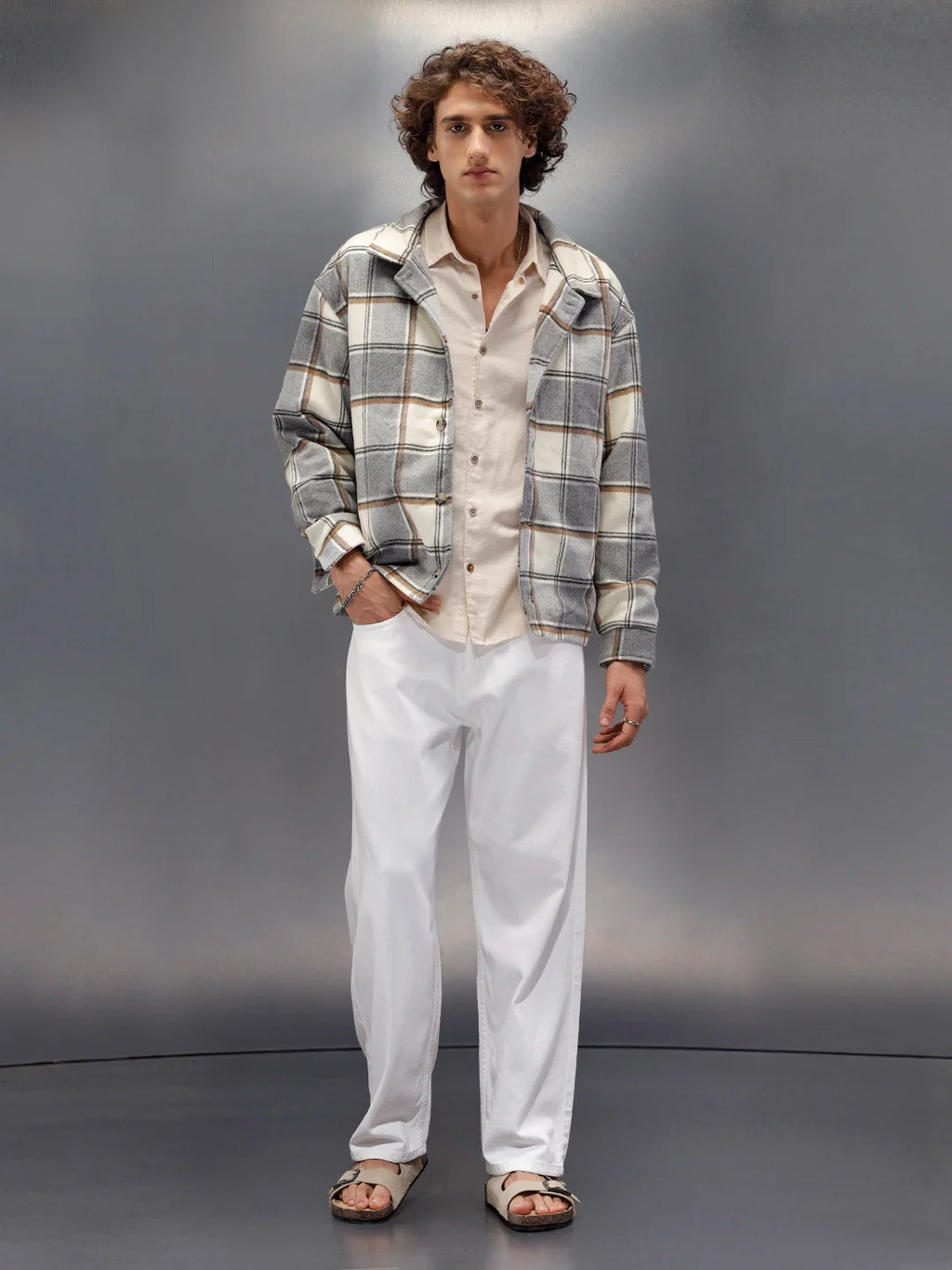 Solid Loose Fit White Jeans | White