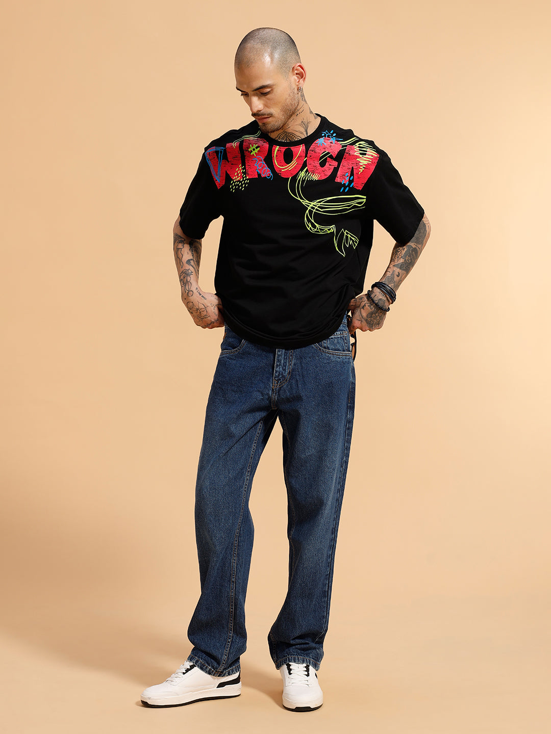 Heavy Fade Anti Fit Jeans | Blue