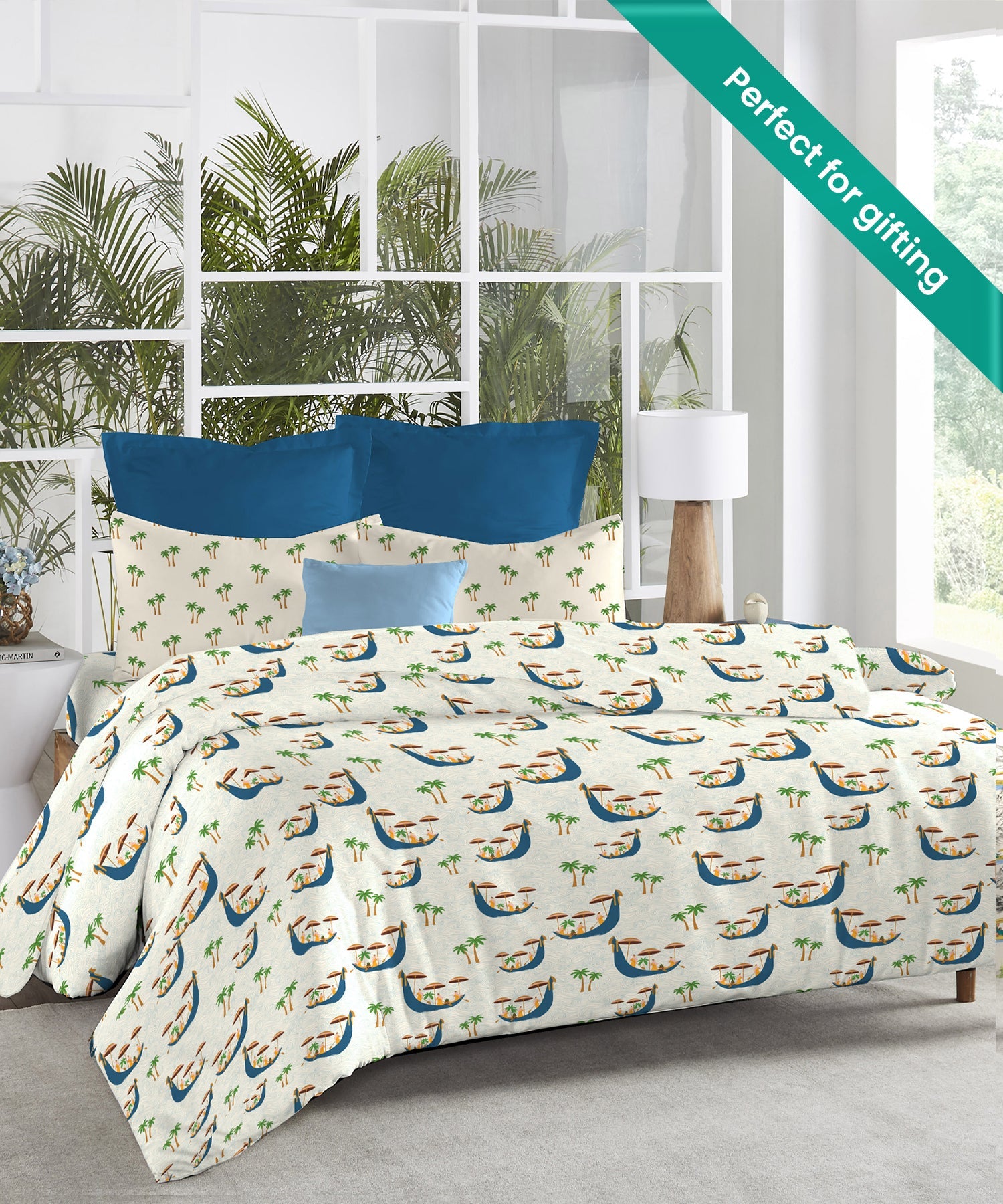 Atulaya Bharat King Bedsheet Set, Aranmula|144 TC Cotton|2 Pillow Covers