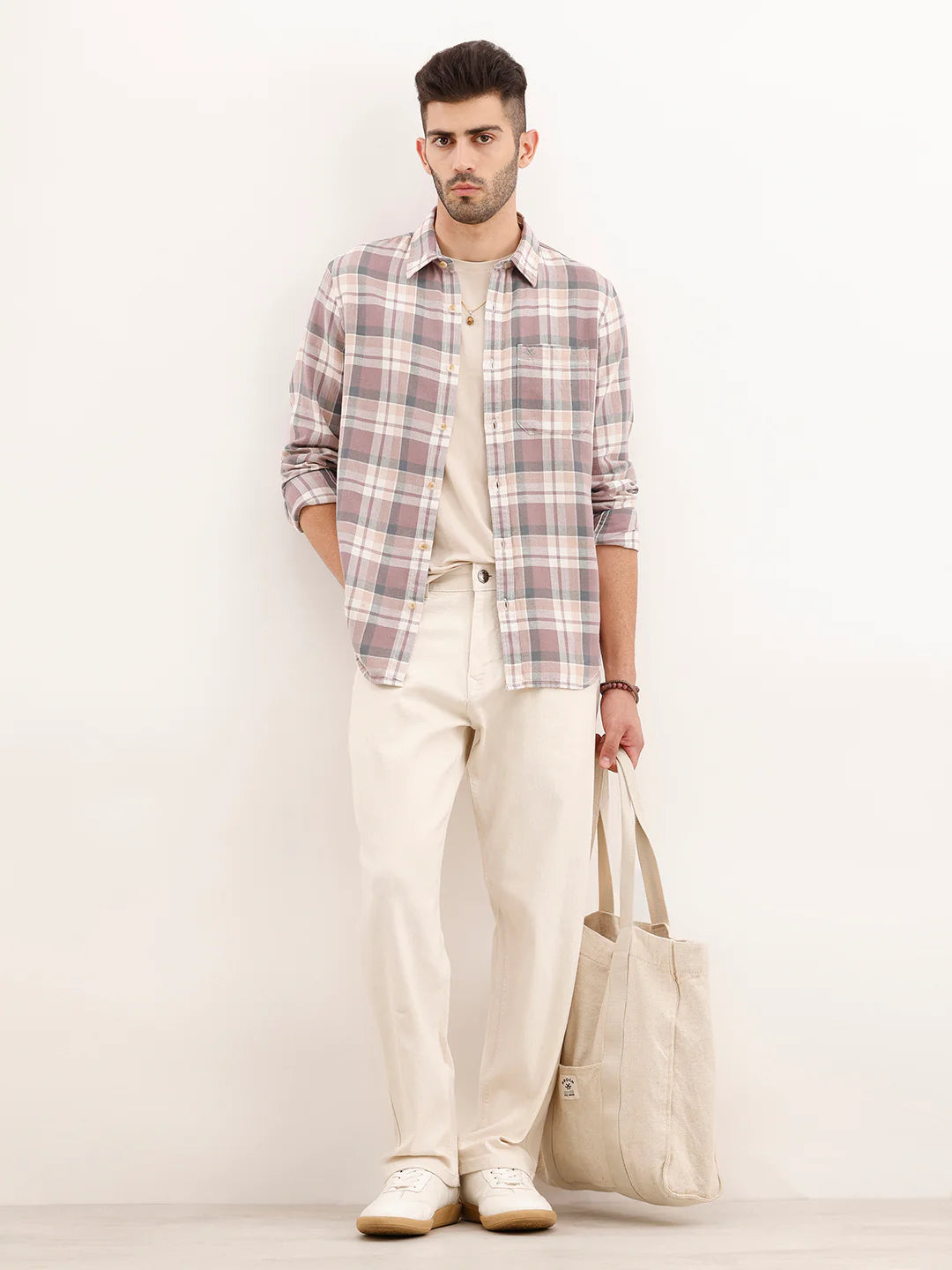 Oversized Fit Checkered Shirt | Multicolor