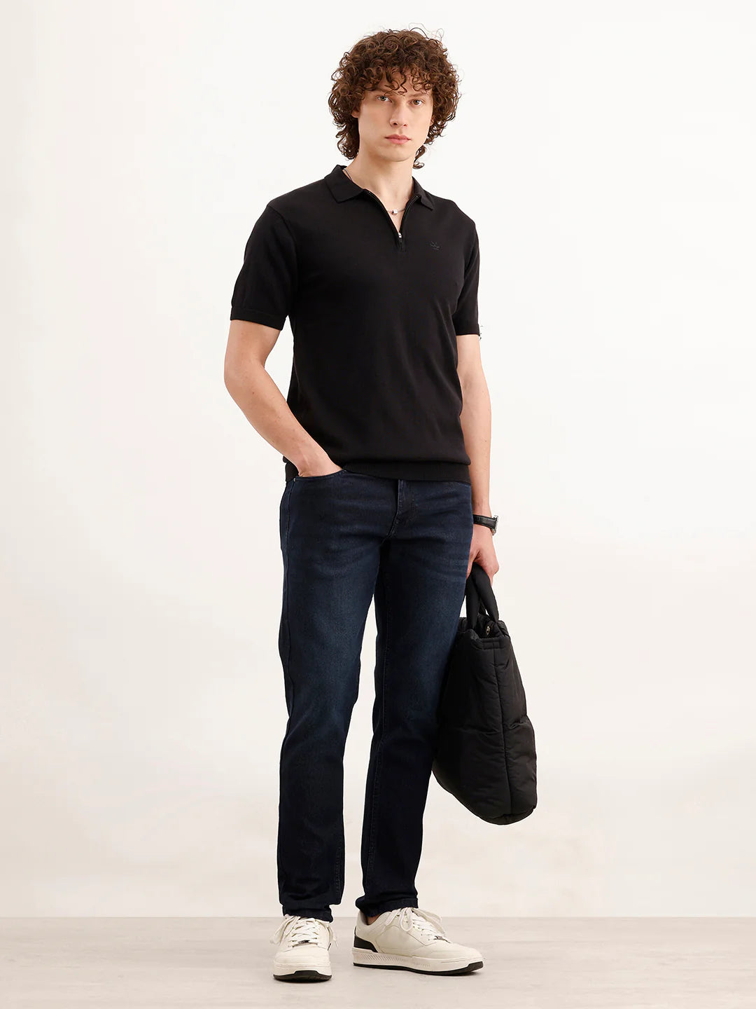 Solid Slim Fit Denim Jeans  | Dark Blue