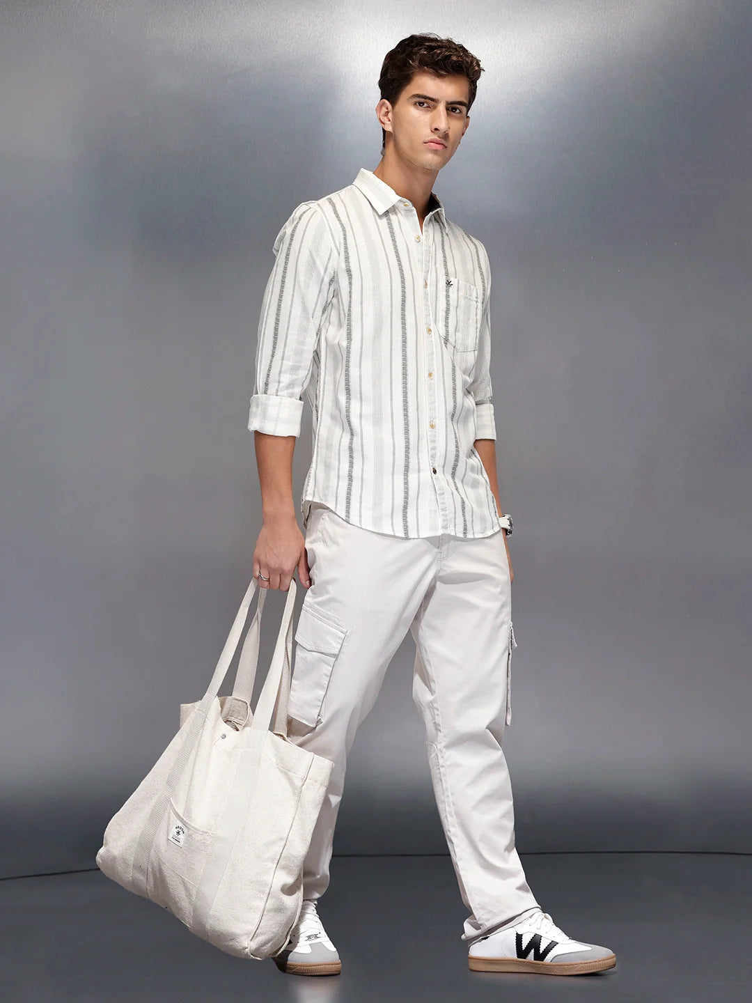 Textured stripe shirt | Off White