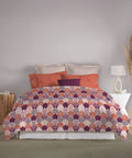 Celebration Queen Bedsheet Set, Mehfil Rust | 144 TC Cotton| 2 Pillow Covers