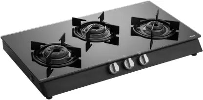 kaff CBP 71 3B AI  Full Brass Burners Auto Ignition  Slim Line Design Glass Automatic Gas Stove  3 Burners