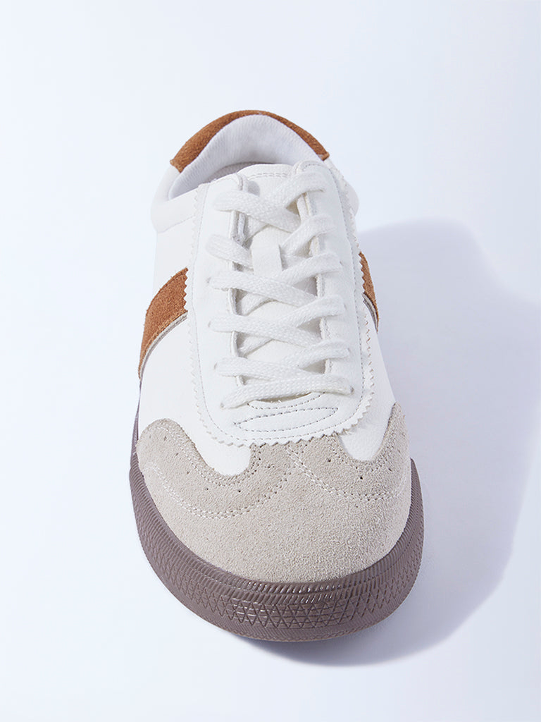 SOLEPLAY Beige Suede Lace-Up Sneakers