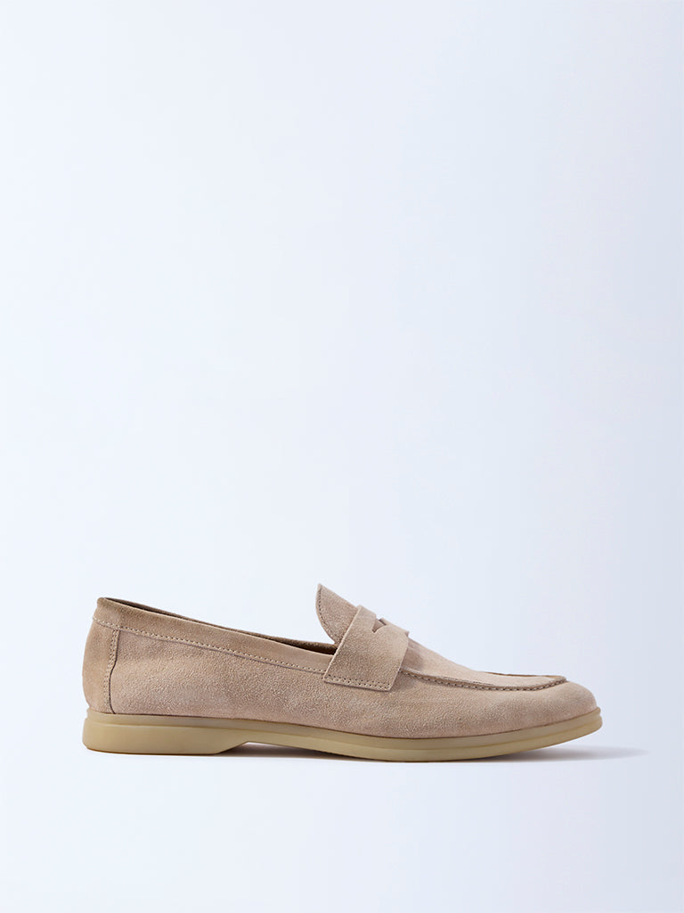 SOLEPLAY Beige Suede Leather Loafers