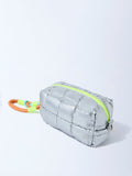 Studiowest Silver Quilted Pouch with Bag Charm