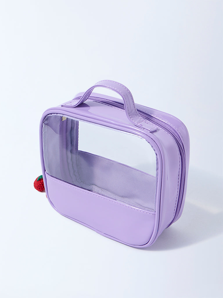 Studiowest Lilac Transparent Pouch with Strawberry Bag Charm