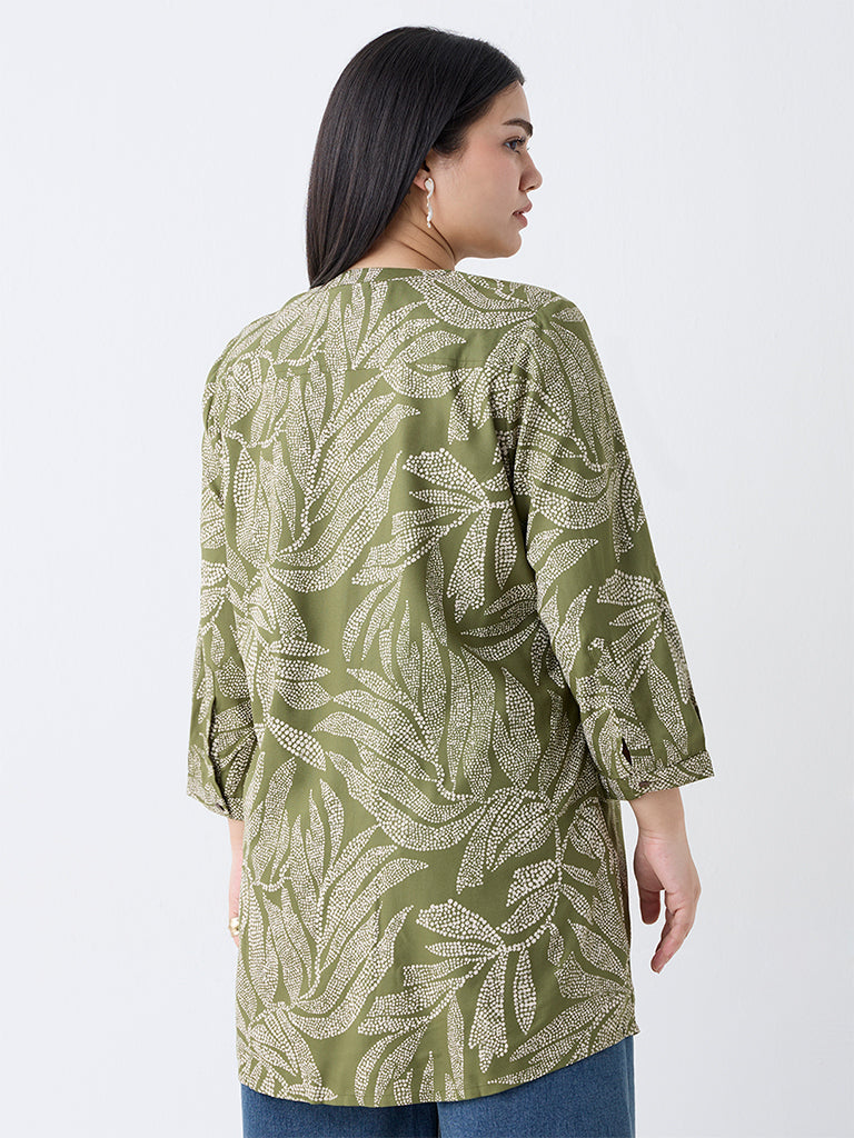 Diza Sage Leaf Printed Tunic