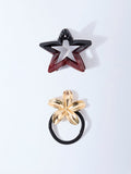 Studiowest Gold Flower Hair Tie and Star Clips - Pack of 2