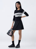 Studiofit Black Ruched Cotton-Blend Top