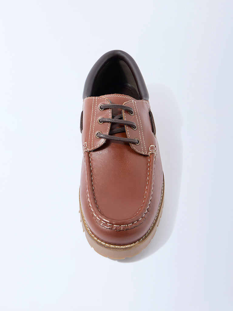 SOLEPLAY Brown Boat Leather Shoes