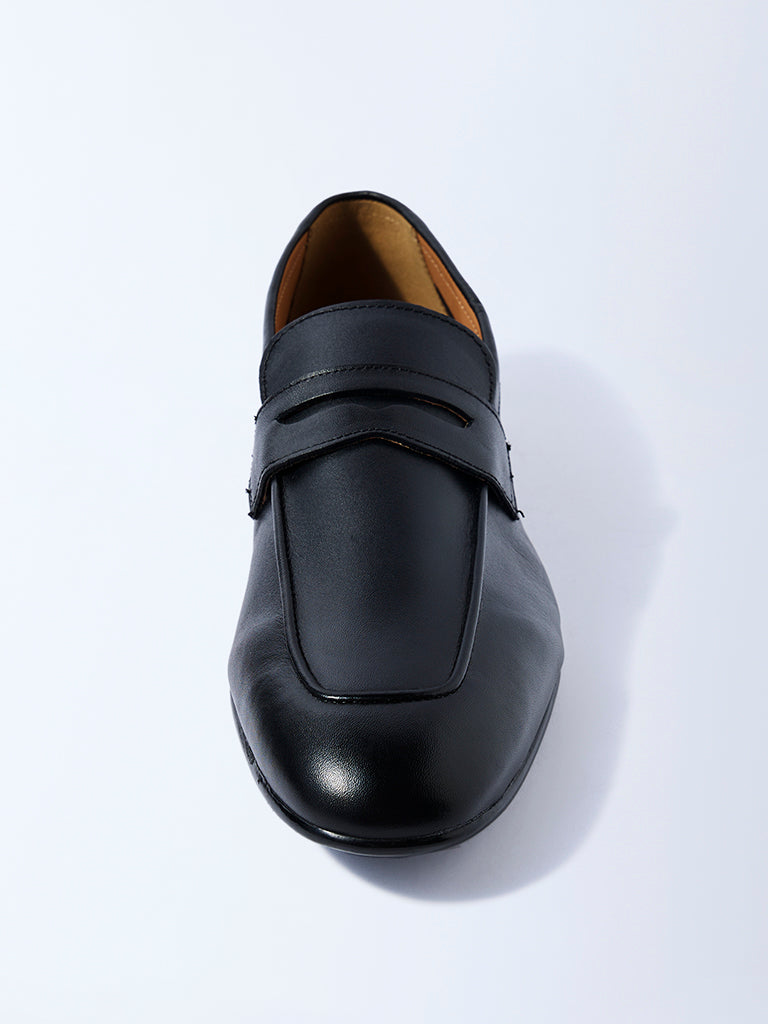 SOLEPLAY Black Penny Leather Loafers