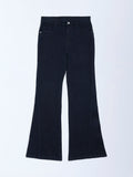 Girls Black High-Rise Bootcut Jeans