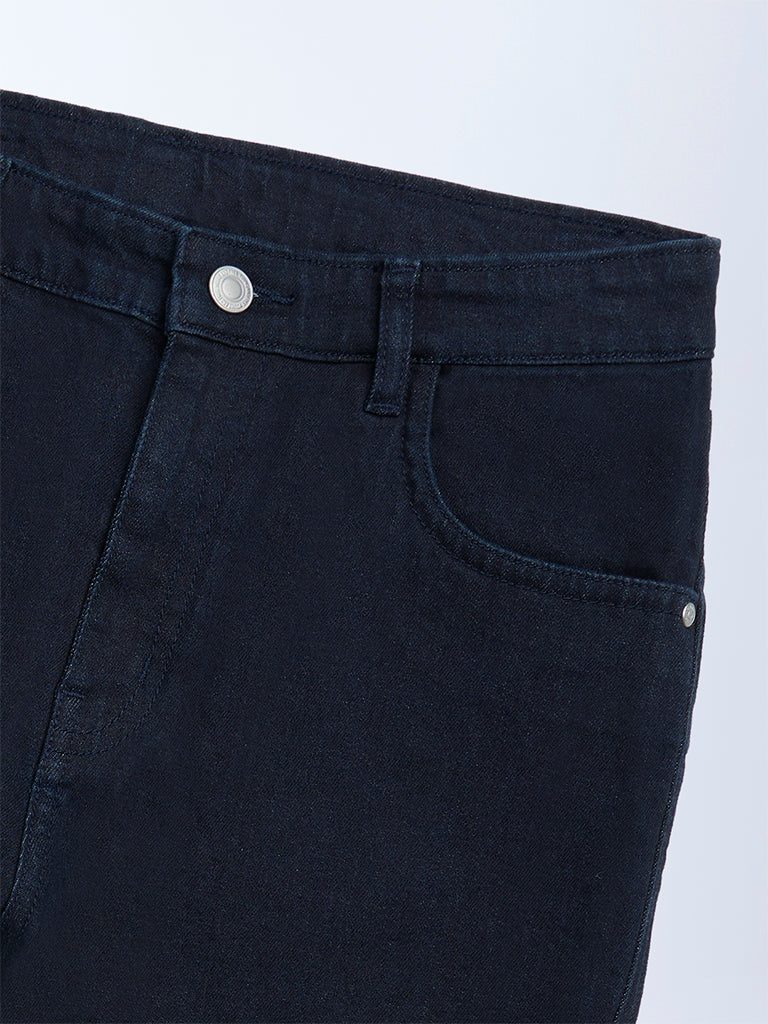 Girls Black High-Rise Bootcut Jeans