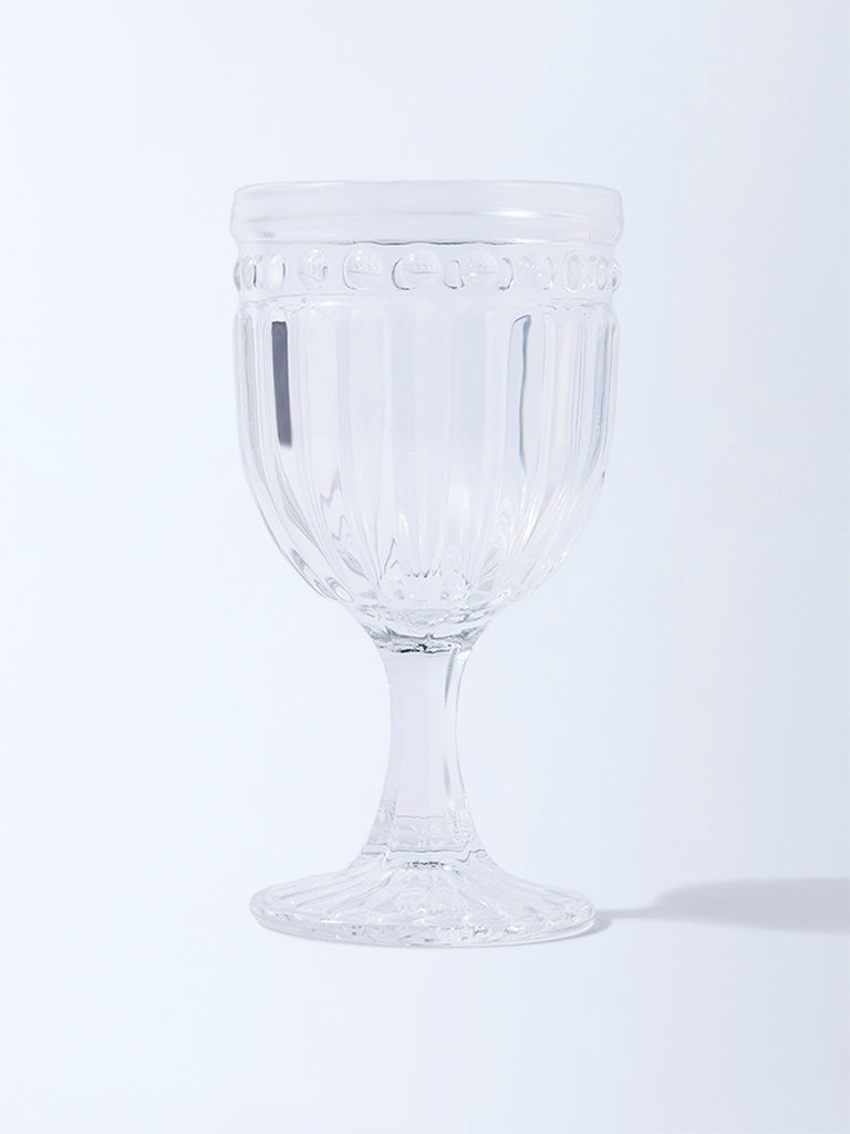 Westside Home Clear Textured Wine Glass