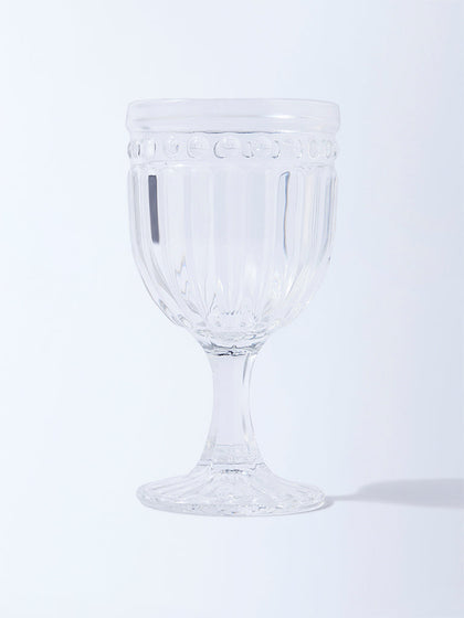 Westside Home Clear Textured Wine Glass