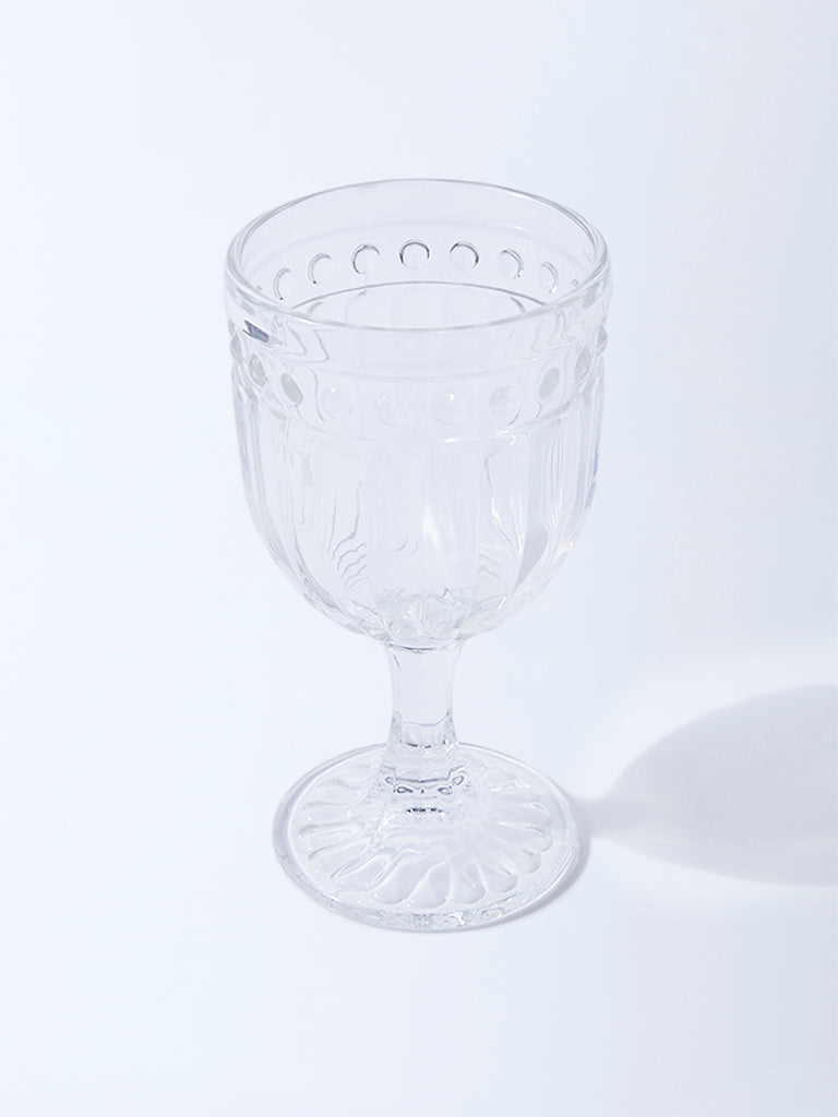 Westside Home Clear Textured Wine Glass