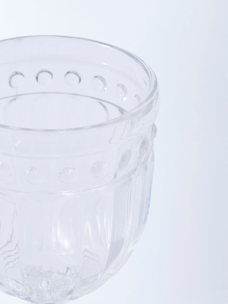Westside Home Clear Textured Wine Glass