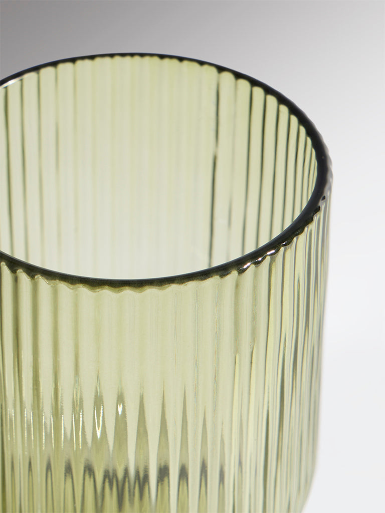 Westside Home Green Ribbed-Textured Water Glass