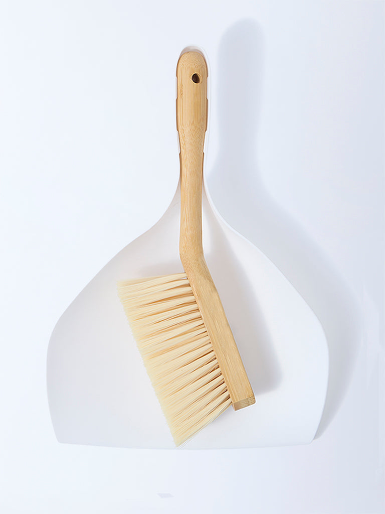 Westside Home White and Beige Dust Pan