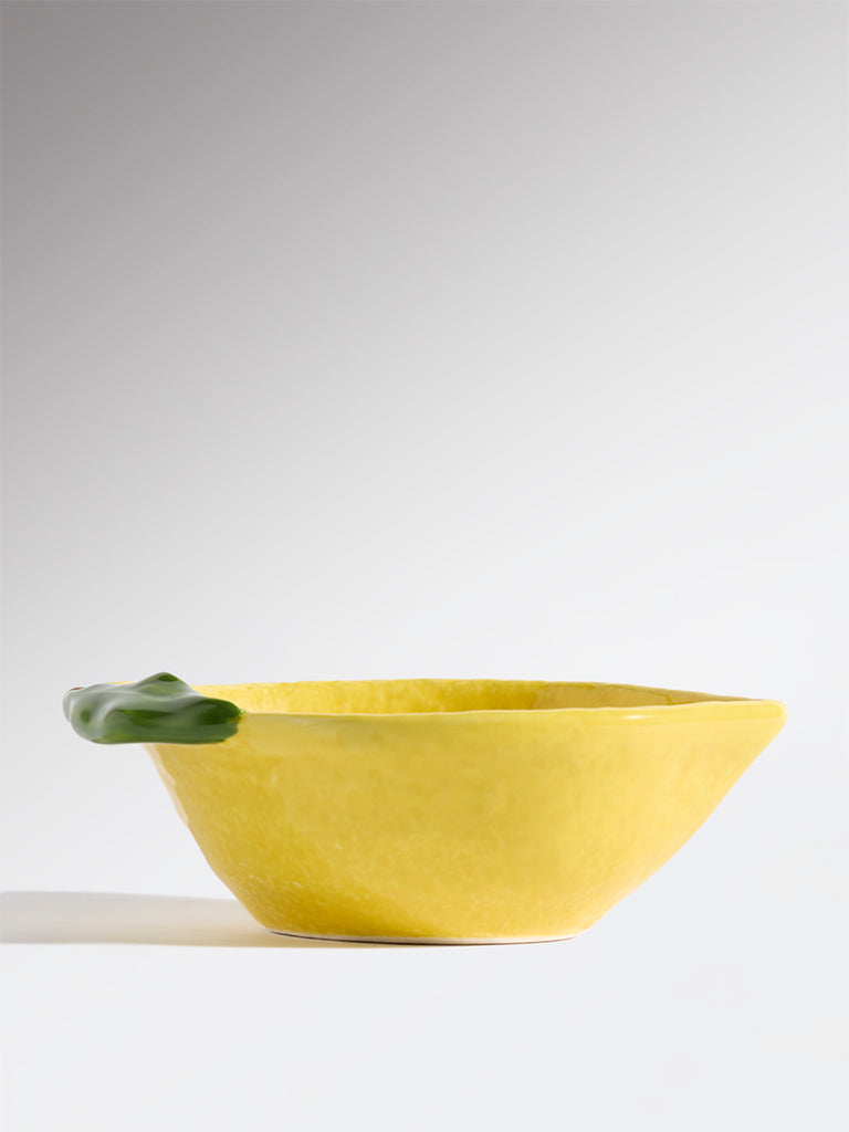Westside Home Yellow Lemon Shaped Bowl - Small