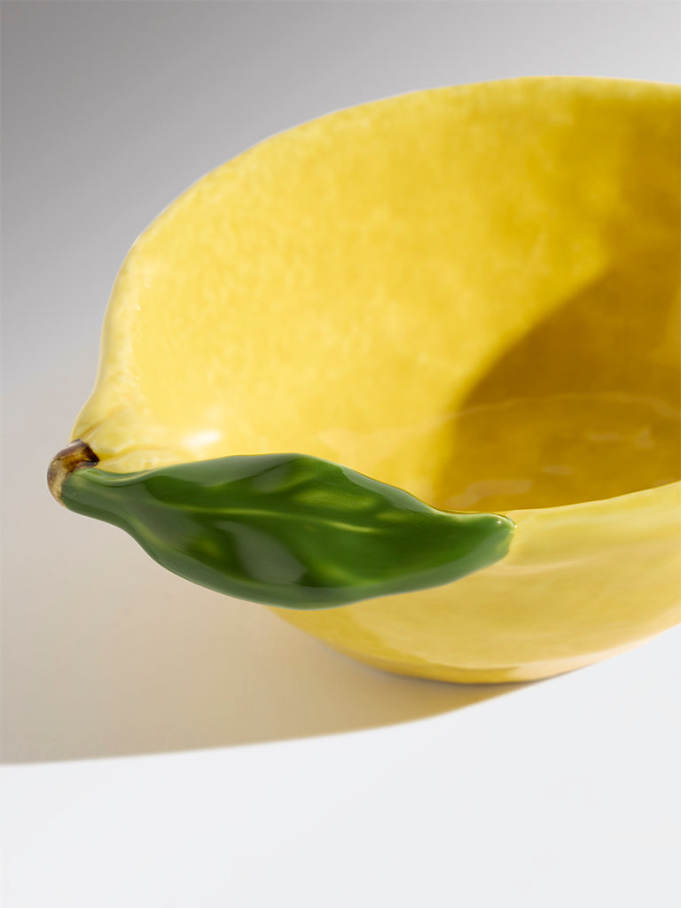 Westside Home Yellow Lemon Shaped Bowl - Small