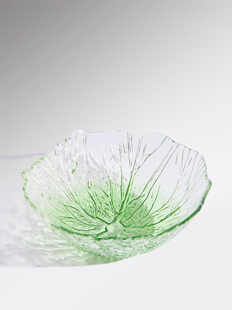 Westside Home Green Lettuce Glass Bowl - Small