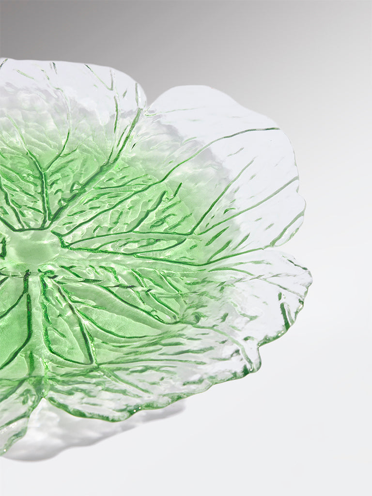 Westside Home Green Lettuce Glass Platter - Large