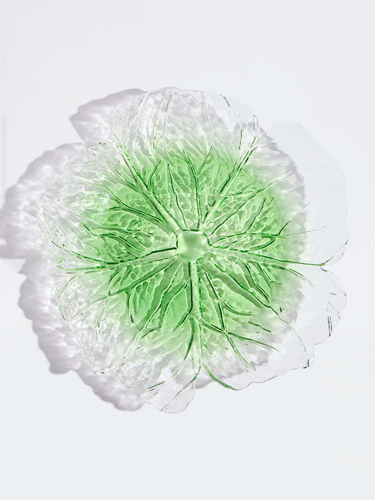 Westside Home Green Lettuce Glass Platter - Medium