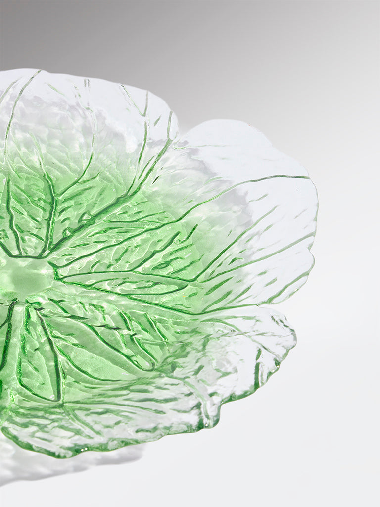 Westside Home Green Lettuce Glass Platter - Medium