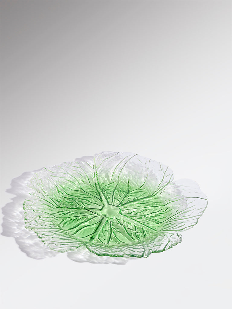 Westside Home Green Lettuce Glass Platter - Small