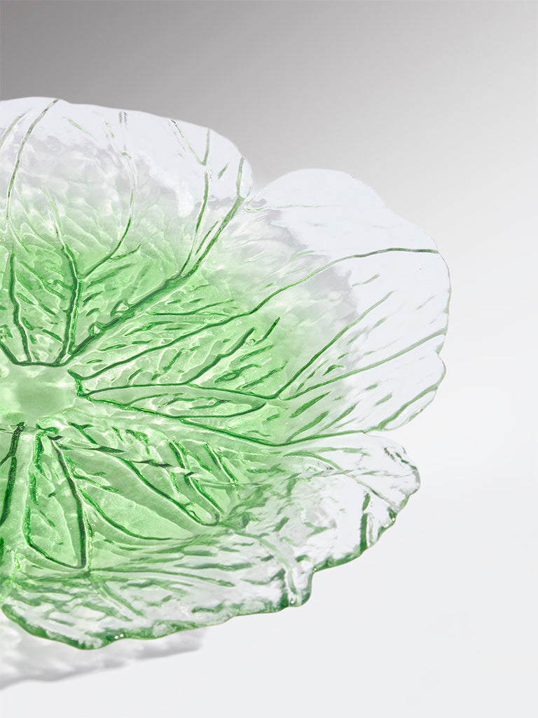 Westside Home Green Lettuce Glass Platter - Small