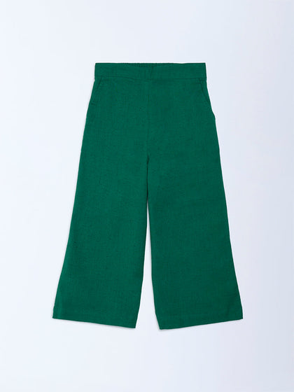 Utsa Kids Girls Jade Green Cotton-Blend Ethnic Pants - (2-8 yrs)