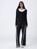 Studiofit Black Ribbed-Textured Top