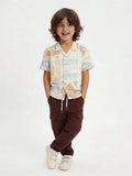 HOP Kids Boys Multicolour Printed Resort-Fit Shirt