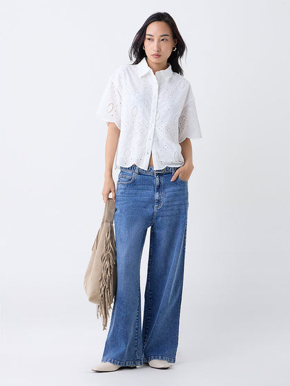 LOV Blue Faded High-Rise Jeans