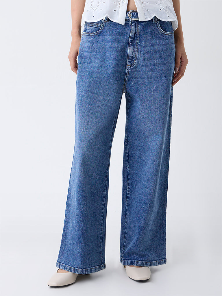 LOV Blue Faded High-Rise Jeans