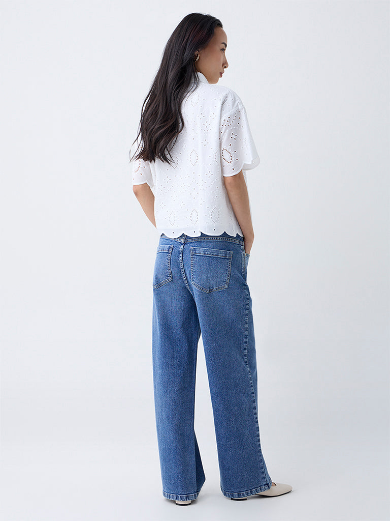 LOV Blue Faded High-Rise Jeans