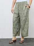 Diza Mint Geometric Printed Pants