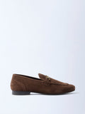 SOLEPLAY Brown Hardware-Detailed Suede Loafers