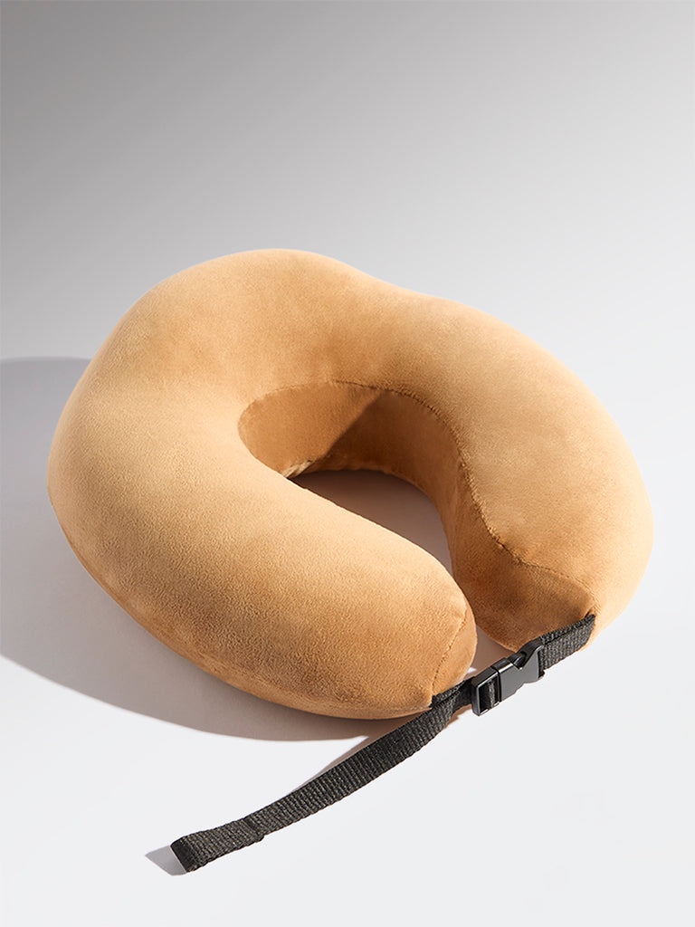 Westside Home Tan Travel Pillow