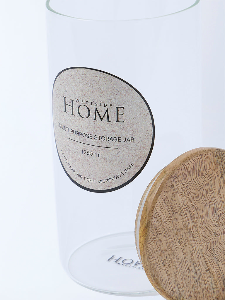 Westside Home Clear Multi Purpose Storage Jar - 1250ML