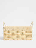 Westside Home Beige Rattan Woven Cutlery Holder
