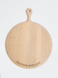 Westside Home Beige Typographic Wooden Chopper
