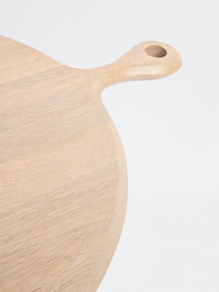 Westside Home Beige Typographic Wooden Chopper