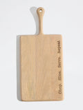 Westside Home Beige Typographic Wooden Chopper - Large