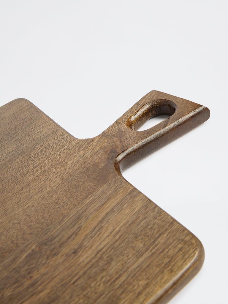 Westside Home Brown Foliage Design Wooden Chopper - Large