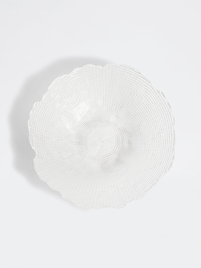 Westside Home Clear Textured Glass Bowl - Large