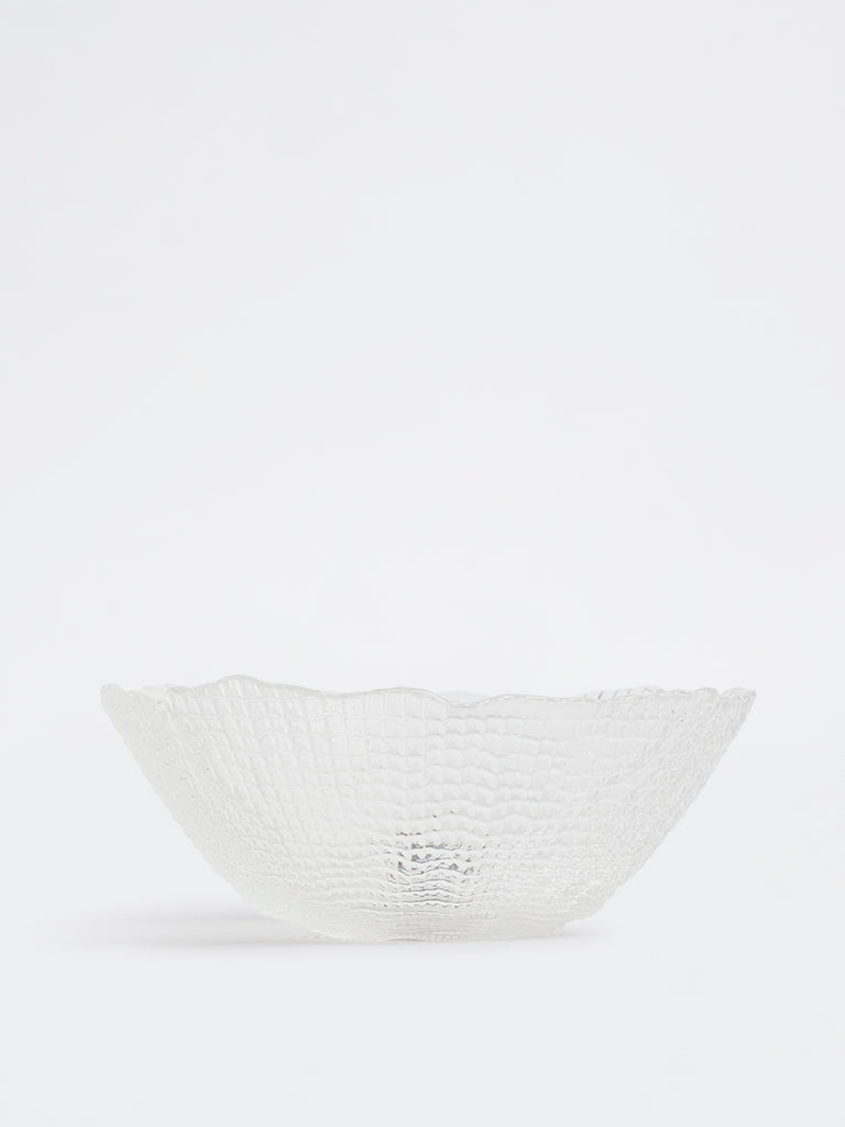 Westside Home Clear Textured Glass Bowl - Small